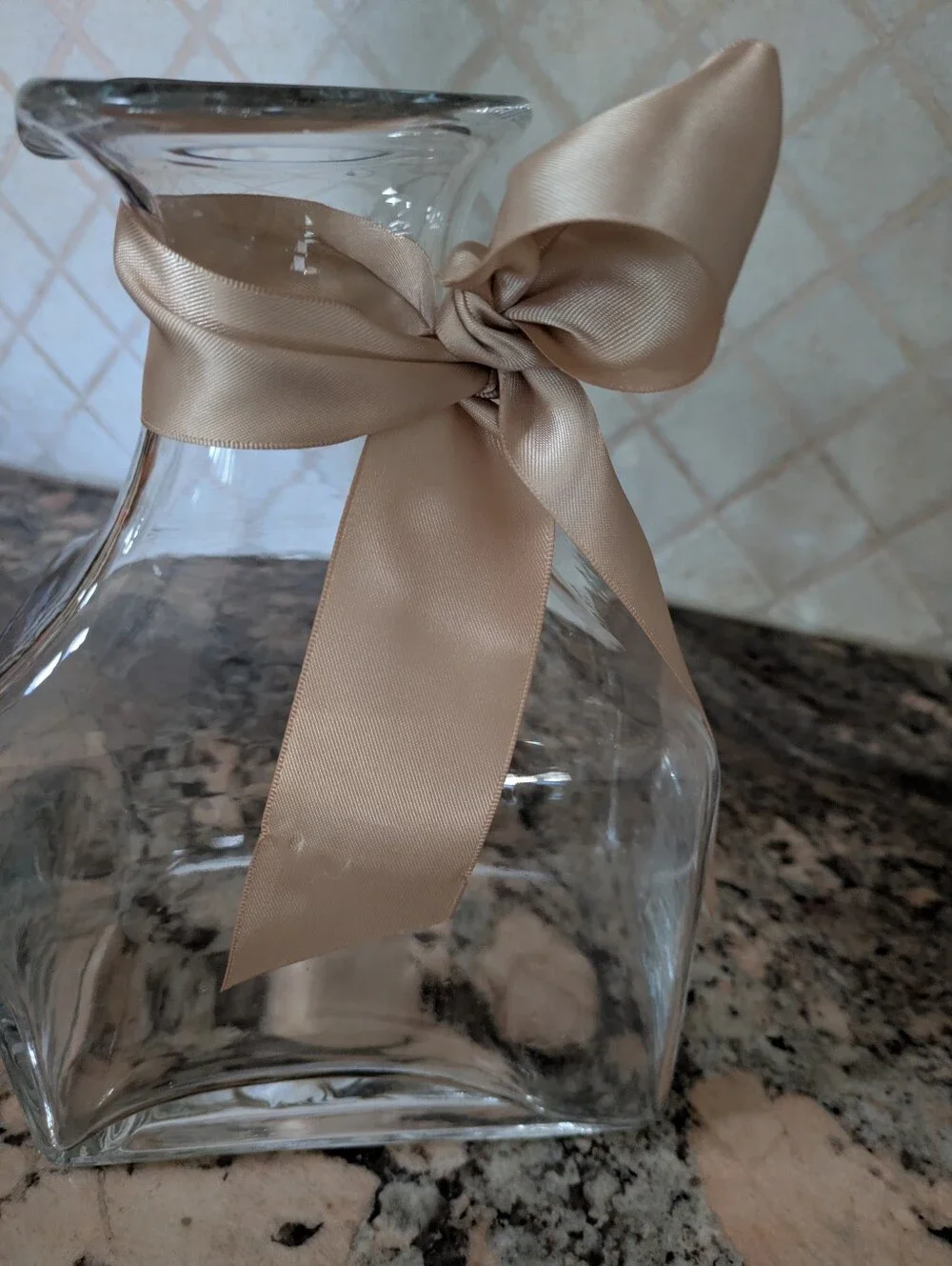 2/$18 Clear Glass Decanter Vase